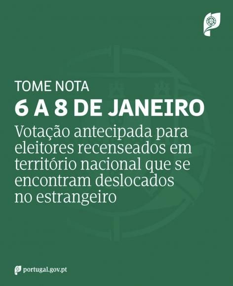 Presidenciais 2026 - 6 a 8 de janeiro